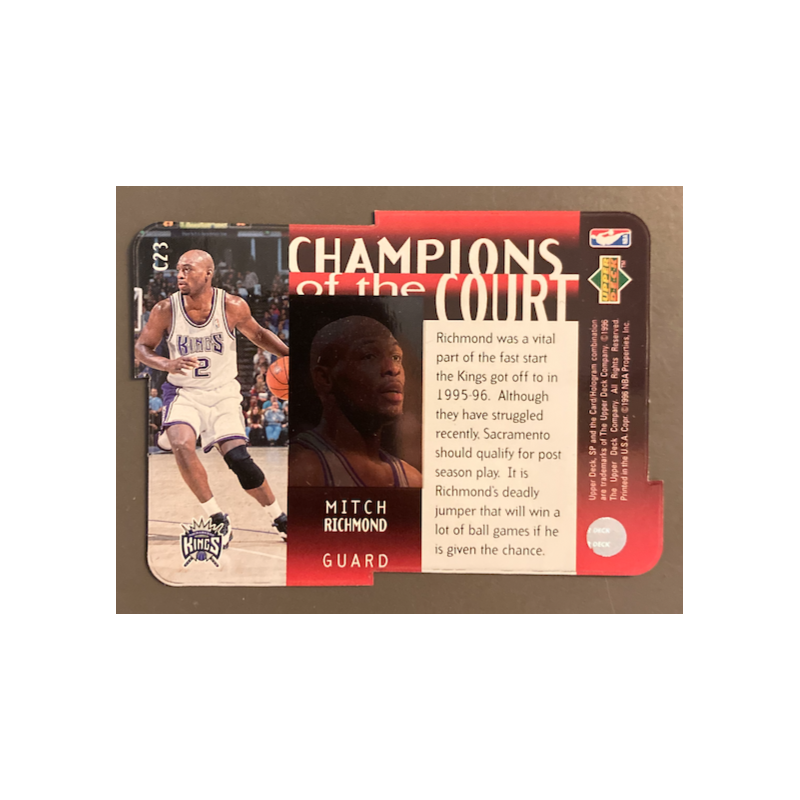 MITCH RICHMOND 1995-96 UPPER DECK SP CHAMPIONS OF THE COURT DIE-CUT