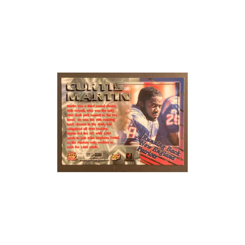 CURTIS MARTIN 1996 PACIFIC GEMS OF THE CROWN - GC33