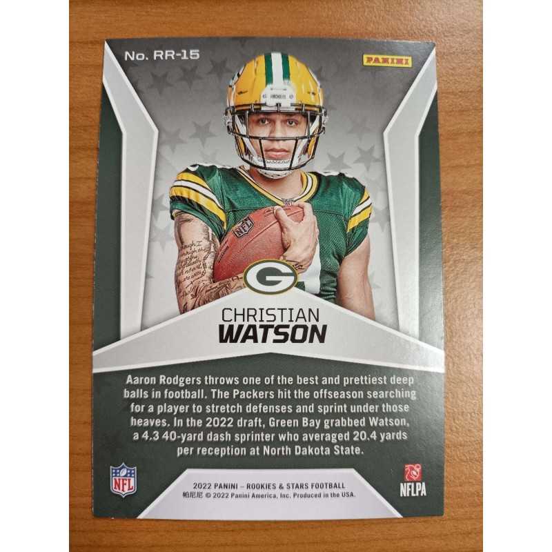 CHRISTIAN WATSON 2022 PANINI ROOKIES AND STARS ROOKIE RUSH RC
