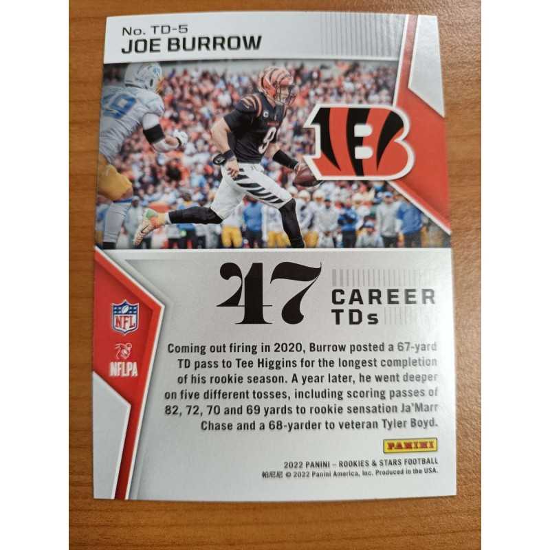 JOE BURROW 2022 PANINI ROOKIES AND STARS TOUCHDOWN CLUB