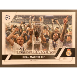 REAL MADRID 2022-23 TOPPS UEFA COMPETITIONS TITLE WINNERS