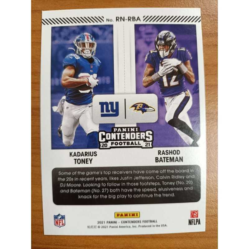BATEMAN ET TONEY 2021 PANINI CONTENDERS ROUND 1 NUMBERS