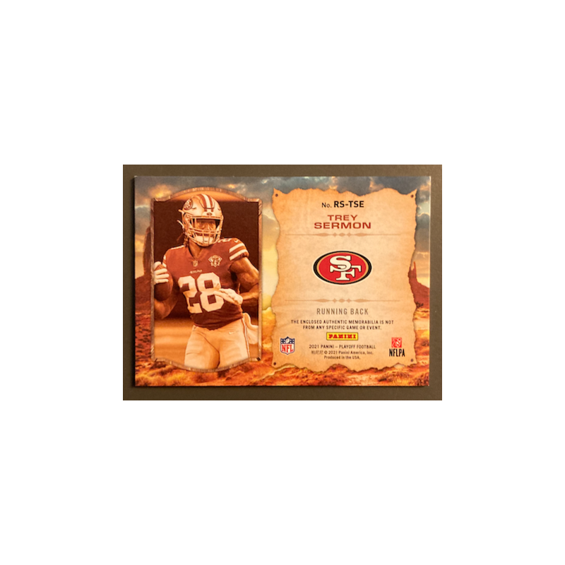 TREY SERMON 2021 PANINI PLAYOFF ROOKIE STALLIONS JERSEY