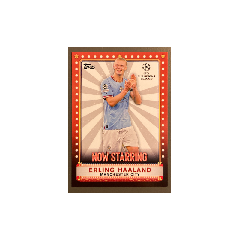 ERLING HAALAND 2022-23 TOPPS UEFA COMPETITIONS NOW STARRING