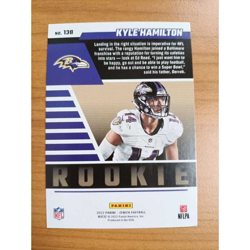 KYLE HAMILTON 2022 PANINI ZÉNITH RED ZONE RC