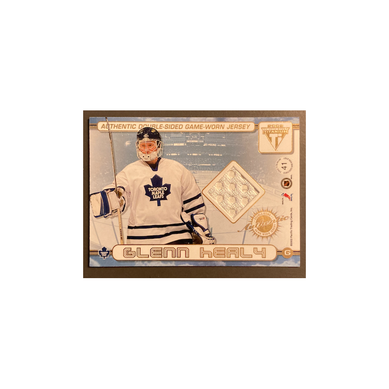 CURTIS JOSEPH / GLENN HEALY 2001-02 PACIFIC TITANIUM DOUBLE SIDED JERSEYS - 41