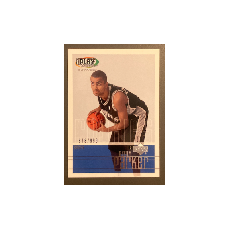 TONY PARKER 2001-02 UPPER DECK PLAYMAKERS ROOKIE 878/999