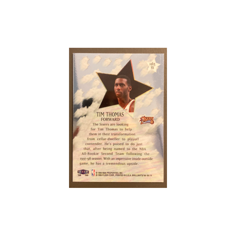 TIM THOMAS 1998-99 FLEER BRILLIANTS SHINNING STARS