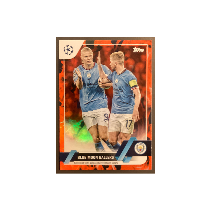 HAALAND BLUE MOON BALLERS 2022-23 TOPPS UEFA COMPETITIONS INFERNO