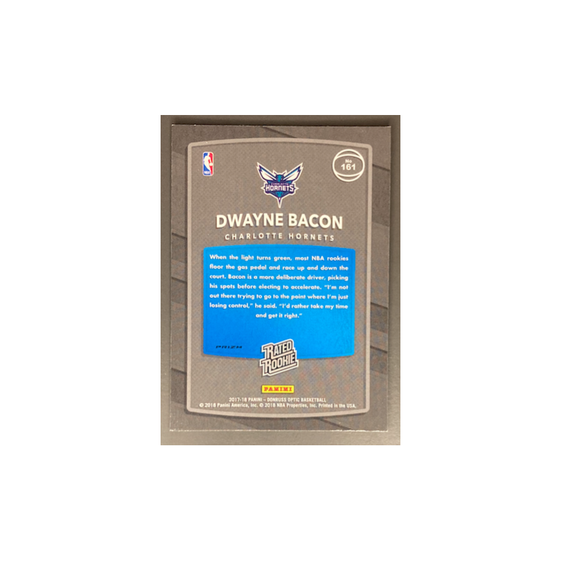 DWAYNE BACON 2017-18 DONRUSS OPTIC RATED ROOKIE PRIZM