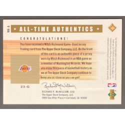 MITCH RICHMOND 2002-03 UPPER DECK GENERATIONS JERSEY - MRA