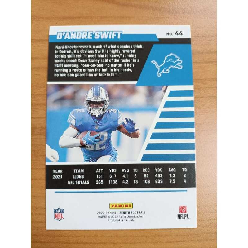 D'ANDRE SWIFT 2022 PANINI ZÉNITH RED ZONE