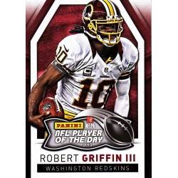 ROBERT GRIFFIN III 2013 PANINI " NFL PLAYER OF THE DAY "