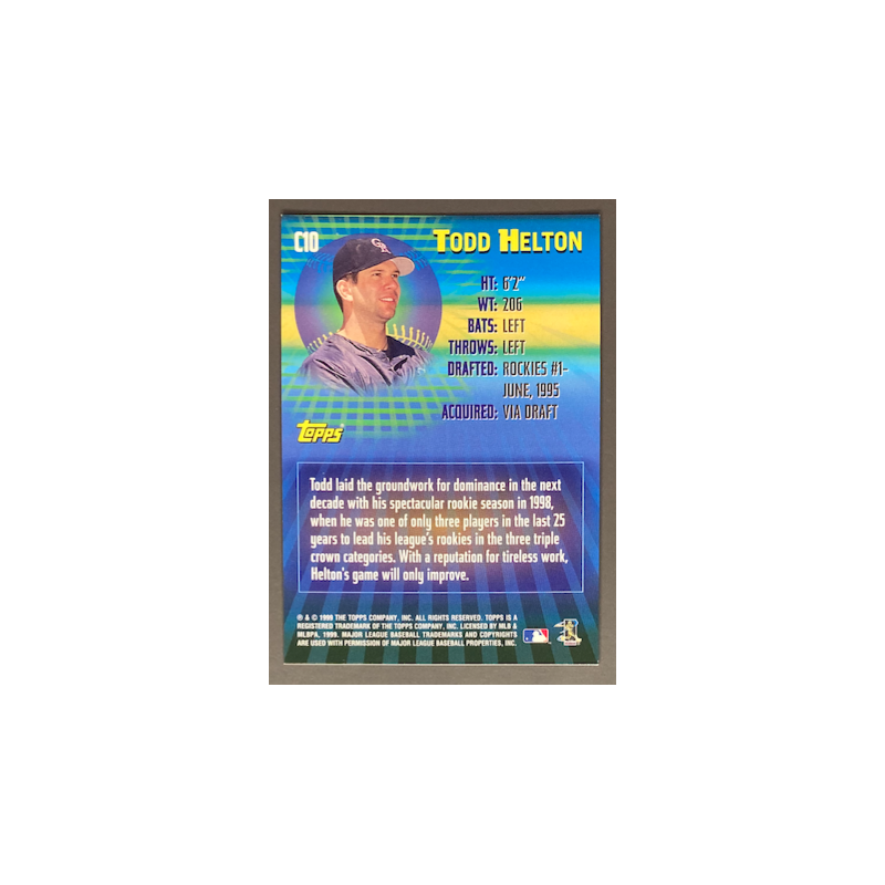 TODD HELTON 2000 TOPPS 21st CENTURY TOPPS - C10