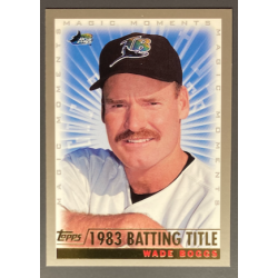 WADE BOGGS 2000 TOPPS MAGIC MOMENTS 1983 BATTING TITLE
