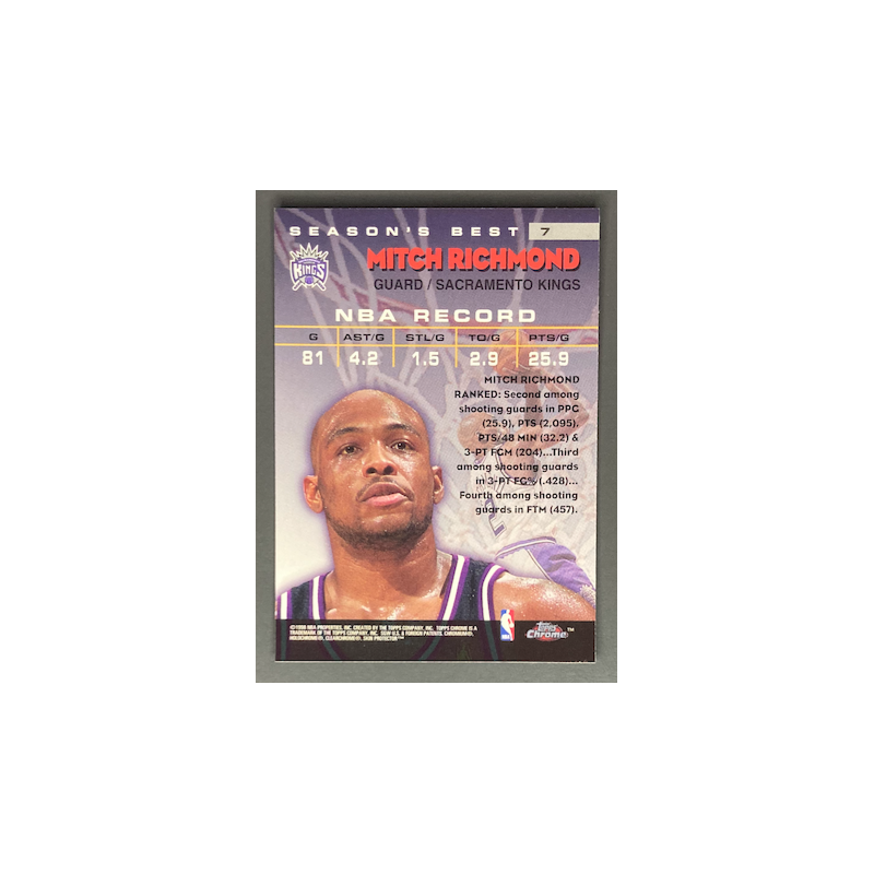 MITCH RICHMOND 1997-98 TOPPS CHROME SHOOTING STARS SB7
