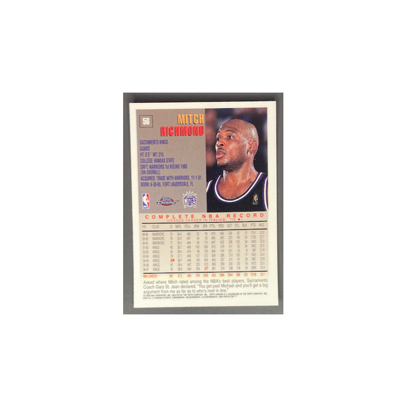 MITCH RICHMOND 1997-98 TOPPS CHROME - 56