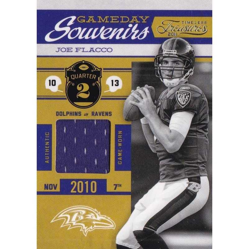 JOE FLACCO 2011 PANINI TIMELESS TREASURES GAMEDAY SOUVENIRS JERSEY