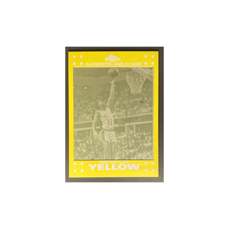 ISIAH THOMAS 2007-08 TOPPS CHROME PRESS PLATES YELLOW 1OF1