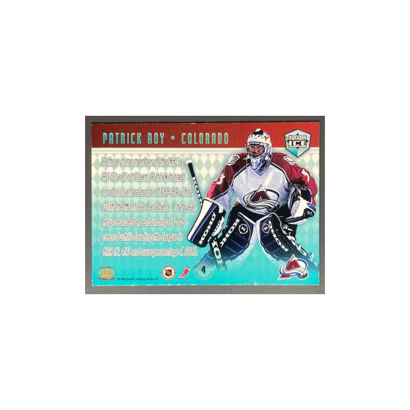 PATRICK ROY 1998 PACIFIC DYNAGON ICE PREEIMMINENT PLAYERS - 4
