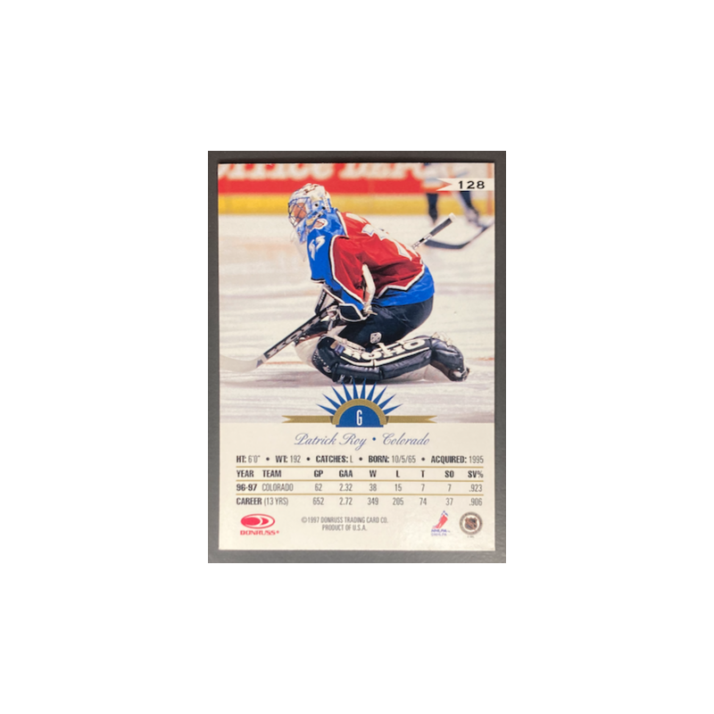 PATRICK ROY 1997 DONRUSS LEAF CANADA - 128