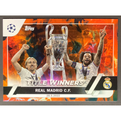 REAL MADRID TITLE WINNERS 2022-23 TOPPS UEFA COMPETITIONS INFERNO