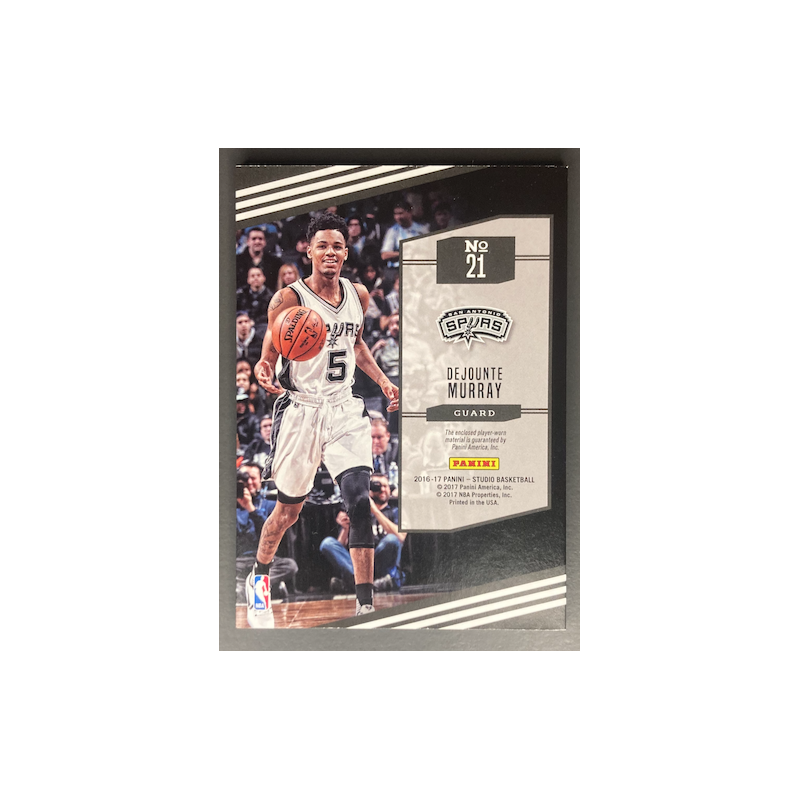DEJOUNTE MURRAY 2016-17 PANINI STUDIO FIRST IMPACT ROOKIE PATCH 27/30