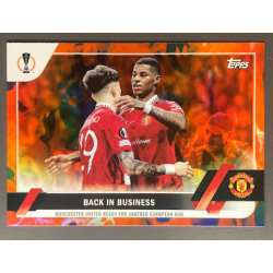 MANCHESTER UNITED BACK IN BUSINESS 2022-23 TOPPS UEFA COMPETITIONS INFERNO