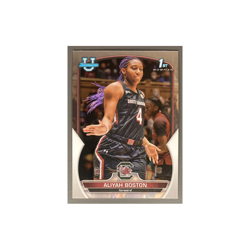 ALIYAH BOSTON 2022-23 BOWMAN CHROME UNIVERSITY 1ST ROOKIE