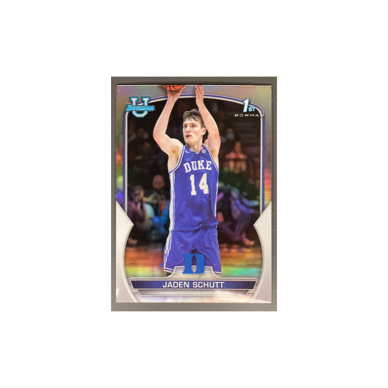 JADEN SCHUTT 2022-23 BOWMAN CHROME UNIVERSITY 1ST REFRACTOR