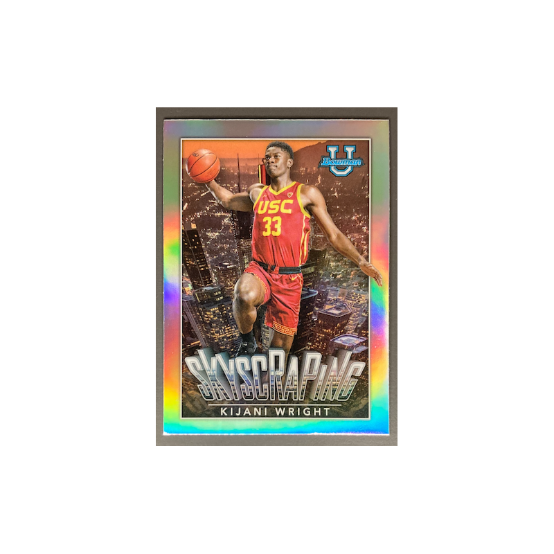 KIJANI WRIGHT 2022-23 BOWMAN CHROME UNIVERSITY SKYSCRAPING REFRACTOR