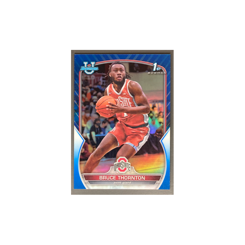 BRUCE THORNTON 2022-23 BOWMAN CHROME UNIVERSITY BLUE REFRACTOR /199
