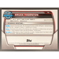 BRUCE THORNTON 2022-23 BOWMAN CHROME UNIVERSITY BLUE REFRACTOR /199
