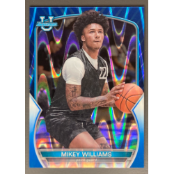 MIKEY WILLIAMS 2022-23 BOWMAN CHROME UNIVERSITY BLUE RAYWAVE REFRACTOR /199