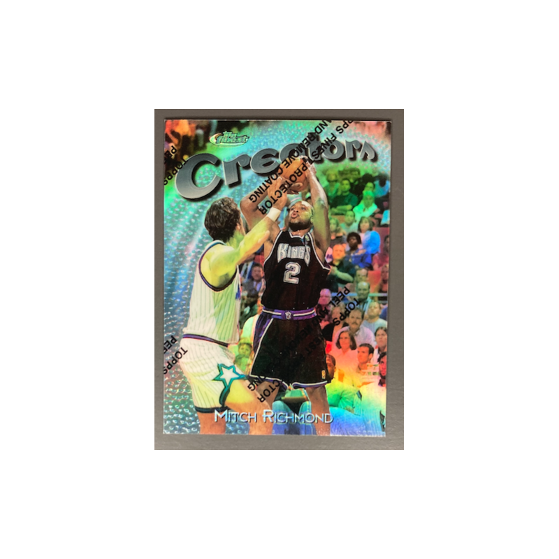 MITCH RICHMOND 1997-98 TOPPS FINEST CREATORS REFRACTOR WITH COATING 65/1090