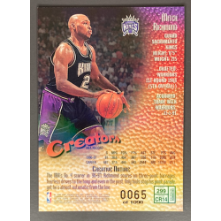 MITCH RICHMOND 1997-98 TOPPS FINEST CREATORS REFRACTOR WITH COATING 65/1090