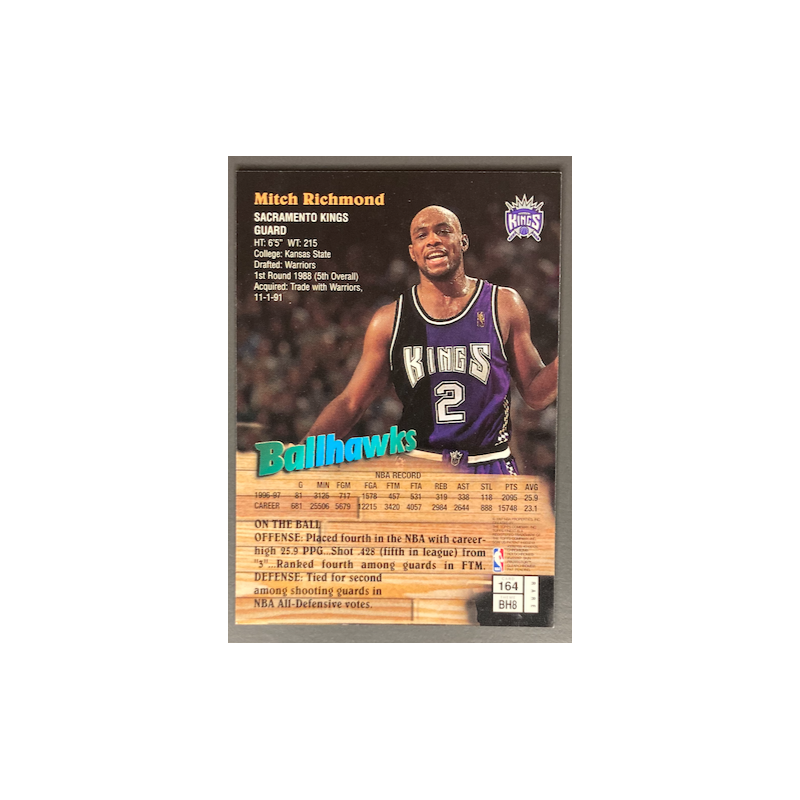 MITCH RICHMOND 1997-98 TOPPS FINEST BALLHAWKS - 164