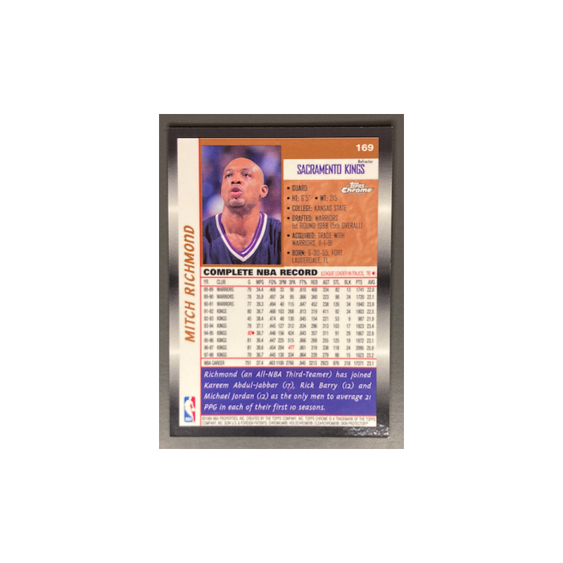 MITCH RICHMOND 1998-99 TOPPS CHROME REFRACTOR