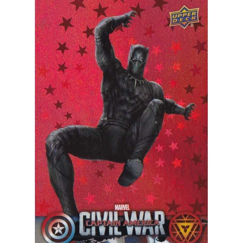 BLACK PANTHER 2016 UPPER DECK MARVEL CAPTAIN AMERICA CIVIL WAR RED FOIL