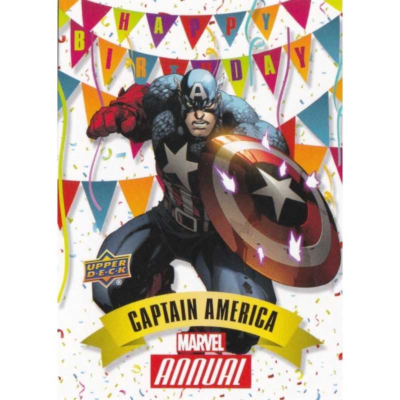 CAPTAIN AMERICA 2016 UPPER DECK ANNUAL HAPPY BIRTHDAY