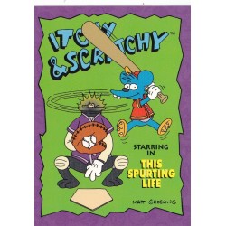ITCHY & SCRATCHY 1994 SKYBOX BONGO COMICS SIMPSONS SERIES 2 THIS SPURTING LIFE