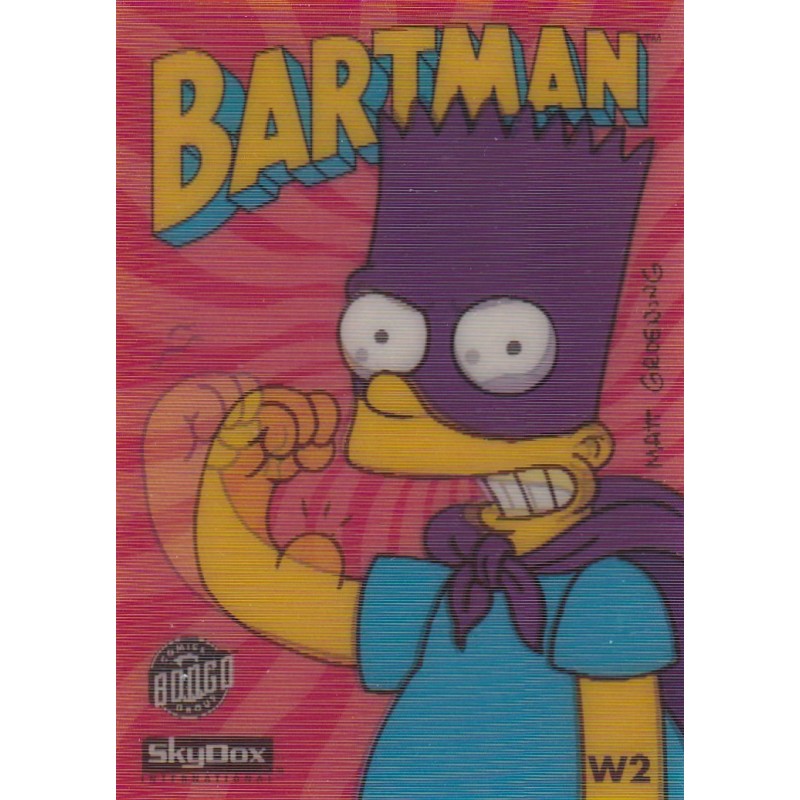 BARTMAN 1994 SKYBOX BONGO COMICS SIMPSONS SERIES 2 WIGGLE CARDS W2