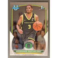 KEESHAWN BARTHELEMY 2022-23 BOWMAN CHROME UNIVERSITY 1ST ROOKIE