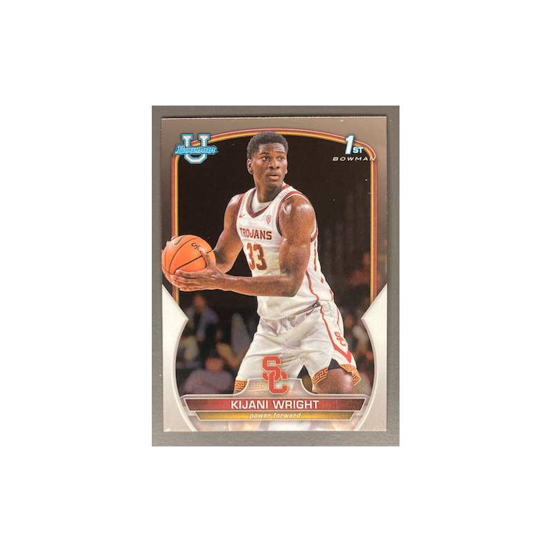 KIJANI WRIGHT 2022-23 BOWMAN CHROME UNIVERSITY 1ST ROOKIE