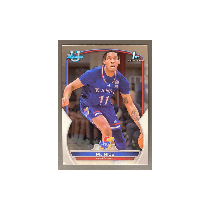 MJ RICE 2022-23 BOWMAN CHROME UNIVERSITY 1ST ROOKIE