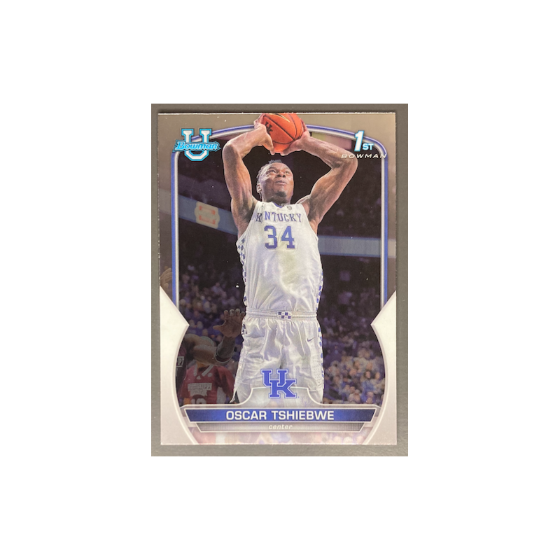 OSCAR TSHIEBWE 2022-23 BOWMAN CHROME UNIVERSITY 1ST ROOKIE
