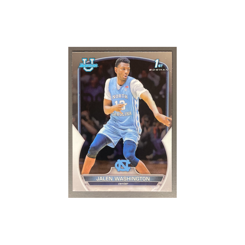 JALEN WASHINGTON 2022-23 BOWMAN CHROME UNIVERSITY 1ST ROOKIE