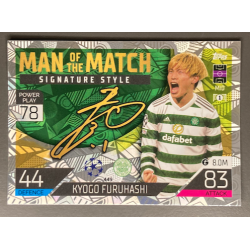 KYOGO FURUHASHI 2022-23 TOPPS MATCH ATTAX MAN OF THE MATCH SIGNATURES STYLE