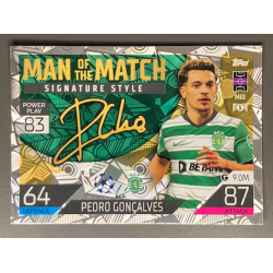 PEDRO GONCALVES 2022-23 TOPPS MATCH ATTAX MAN OF THE MATCH SIGNATURES STYLE