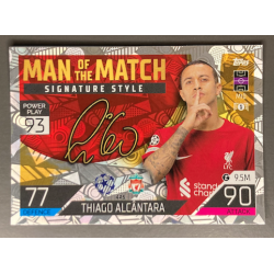 THIAGO ALCANTARA 2022-23 TOPPS MATCH ATTAX MAN OF THE MATCH SIGNATURES STYLE